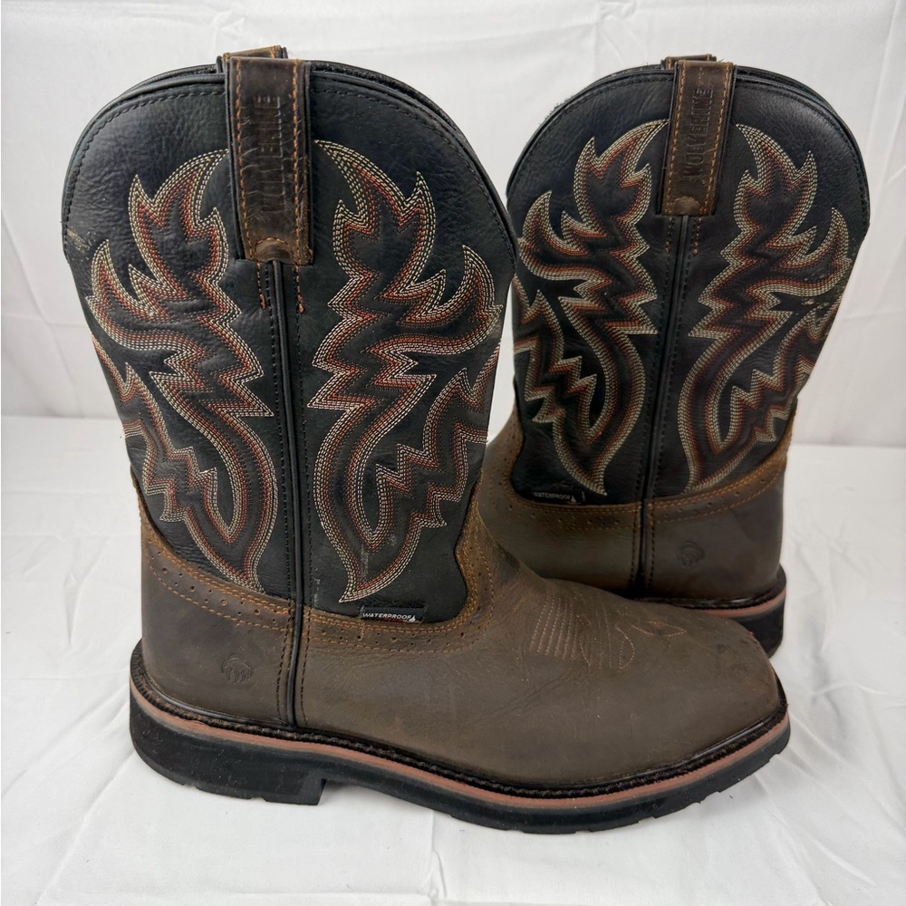Wolverine Mens Brown and Black Western Boots
